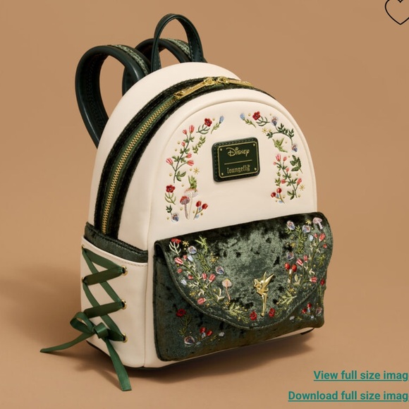 Loungefly Peter Pan Tinker Bell Exclusive Floral Mini Backpack main image 5